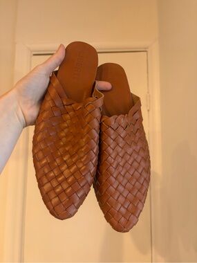 Liberte Woven Leather Mule - Brown